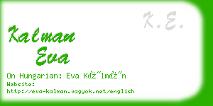 kalman eva business card